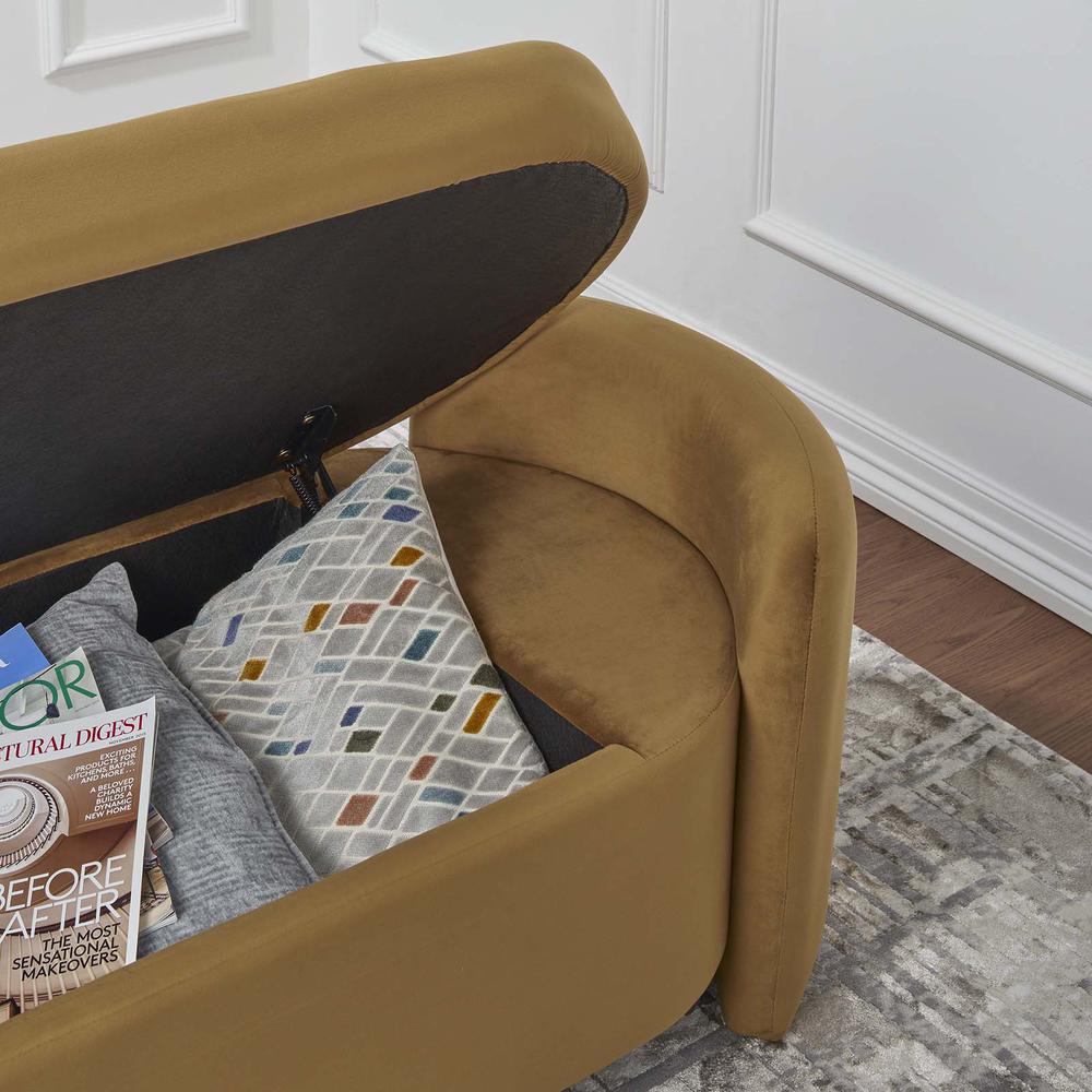 Nebula Upholstered Performance Velvet Bench. Picture 7