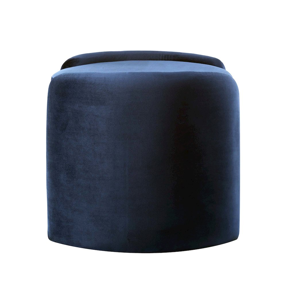 Nebula Upholstered Performance Velvet Ottoman. Picture 3
