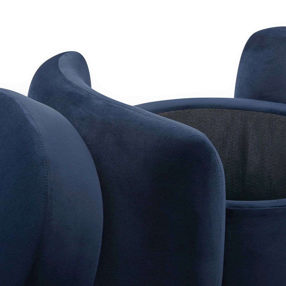Nebula Upholstered Performance Velvet Ottoman. Picture 7