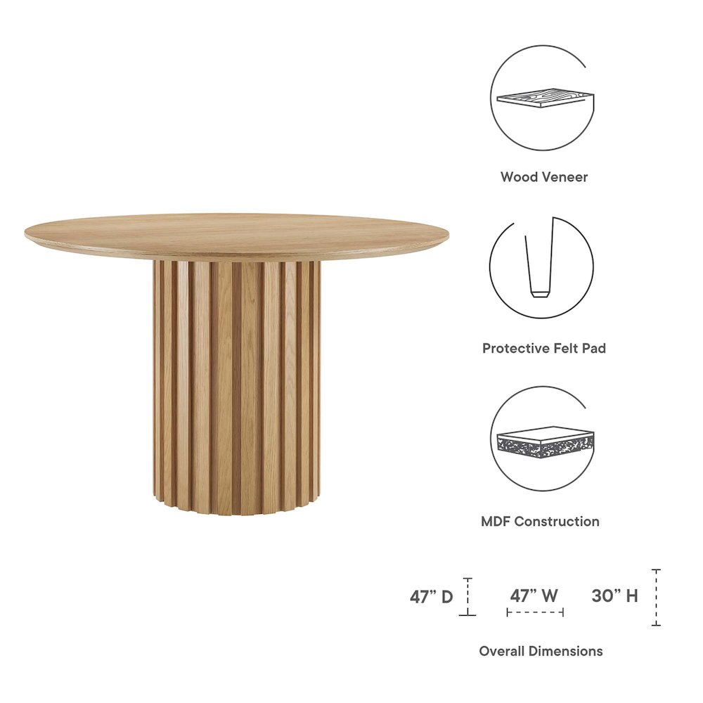 Senja 47" Round Dining Table. Picture 2