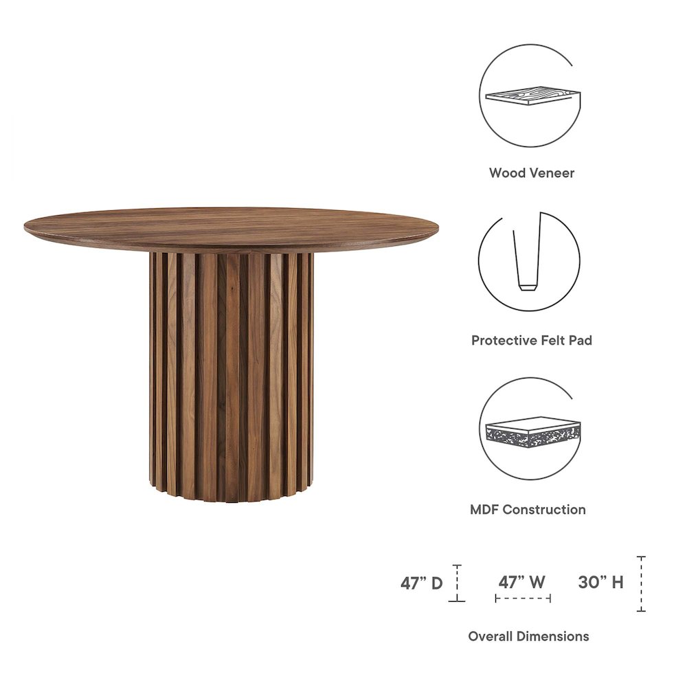 Senja 47" Round Dining Table. Picture 2