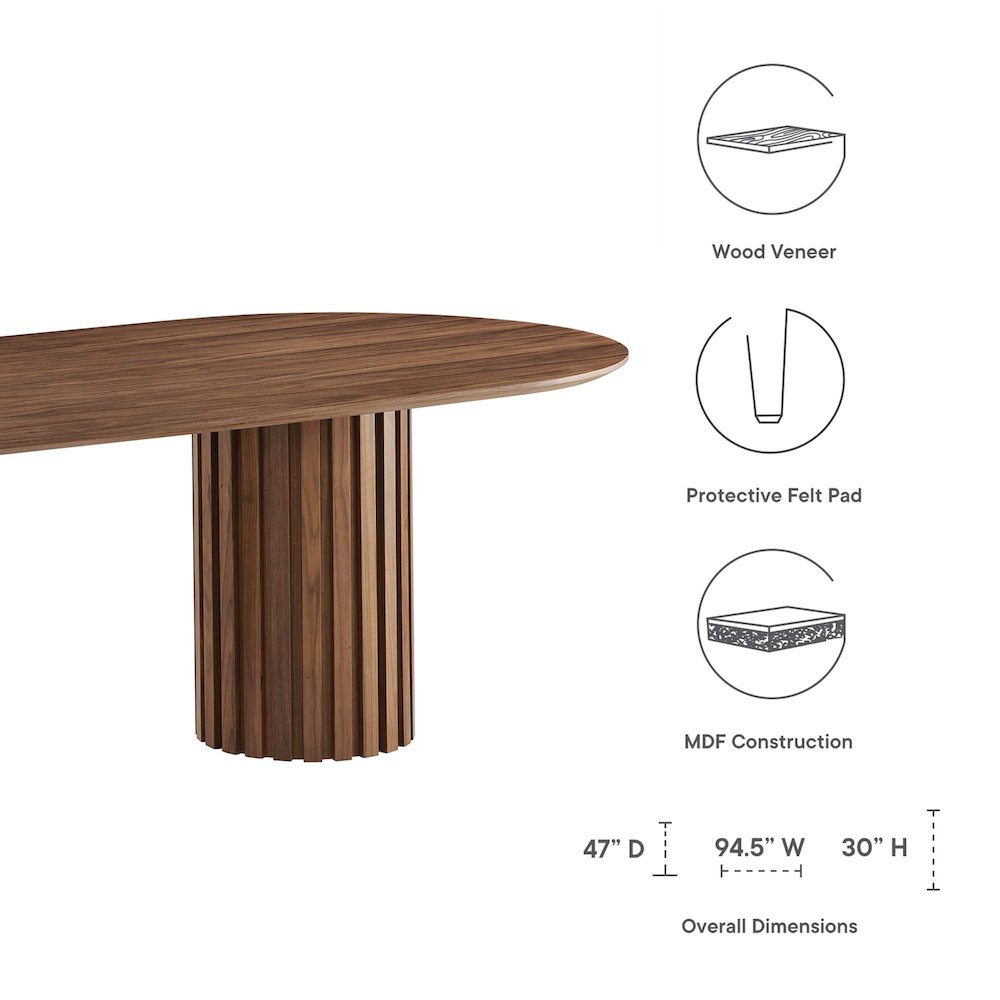 Senja 95" Oval Dining Table. Picture 2