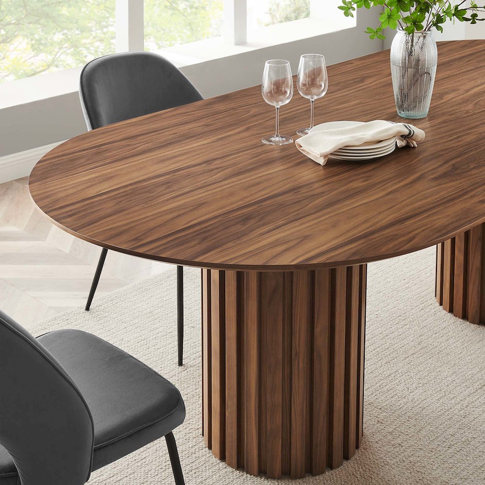 Senja 95" Oval Dining Table. Picture 9