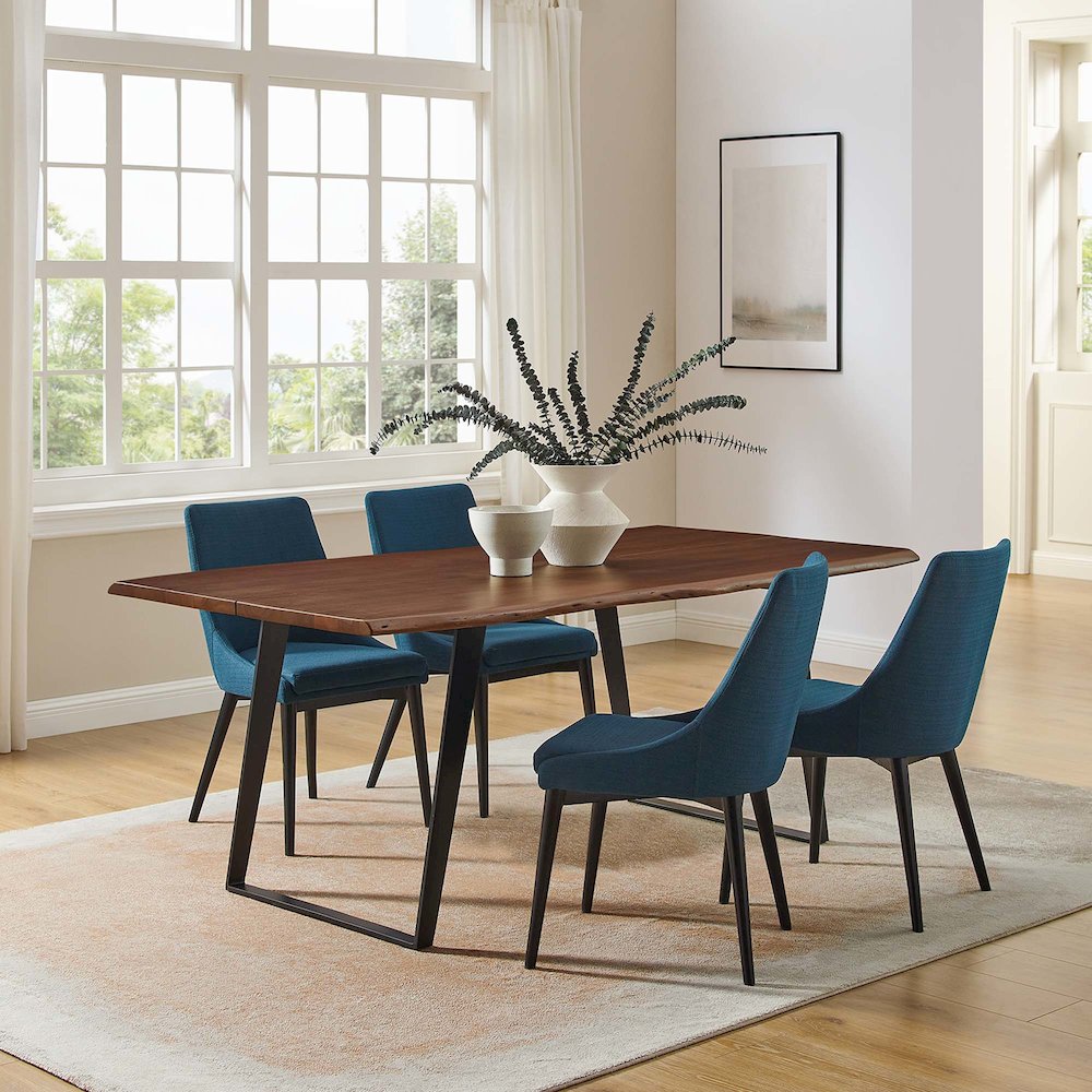Viggo 74" Live Edge Acacia Wood Dining Table. Picture 12