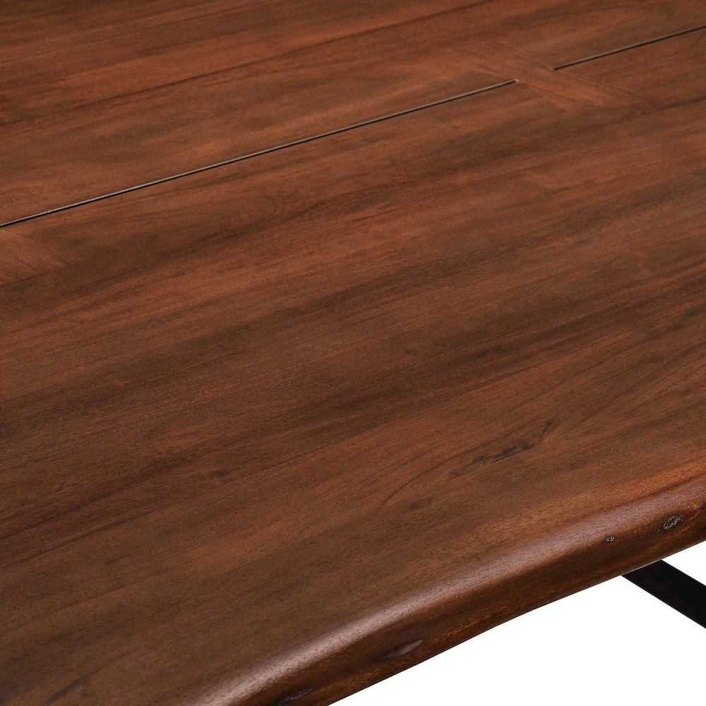 Viggo 74" Live Edge Acacia Wood Dining Table. Picture 10