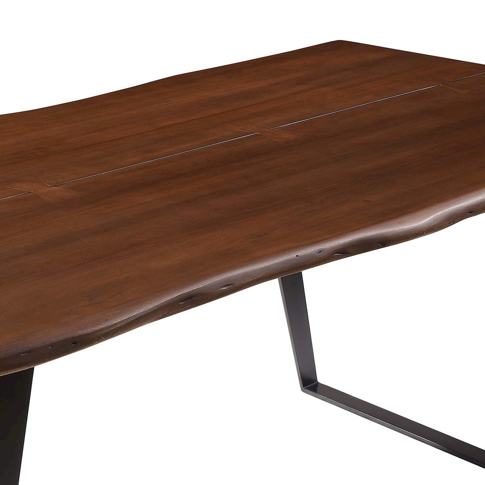 Viggo 74" Live Edge Acacia Wood Dining Table. Picture 11