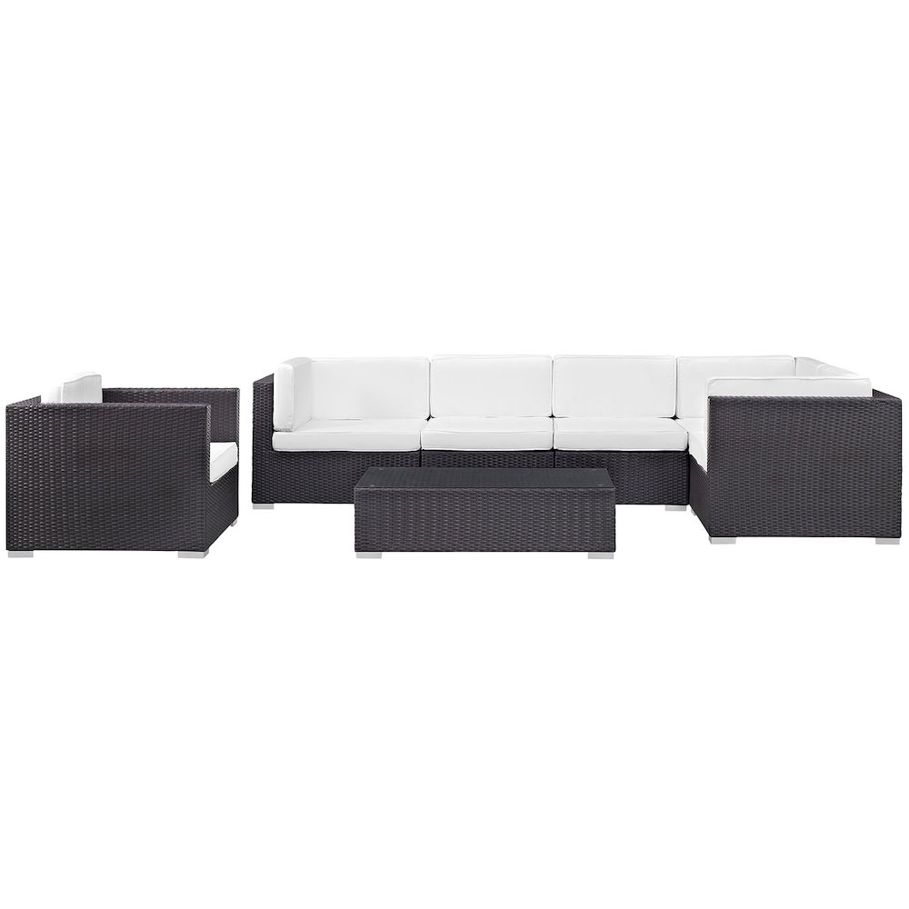 Corona 7 Piece Outdoor Patio Sectional Set. Picture 2