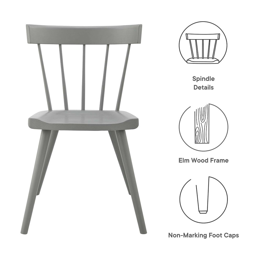 Sutter Wood Dining Side Chair Set of 2. Picture 2
