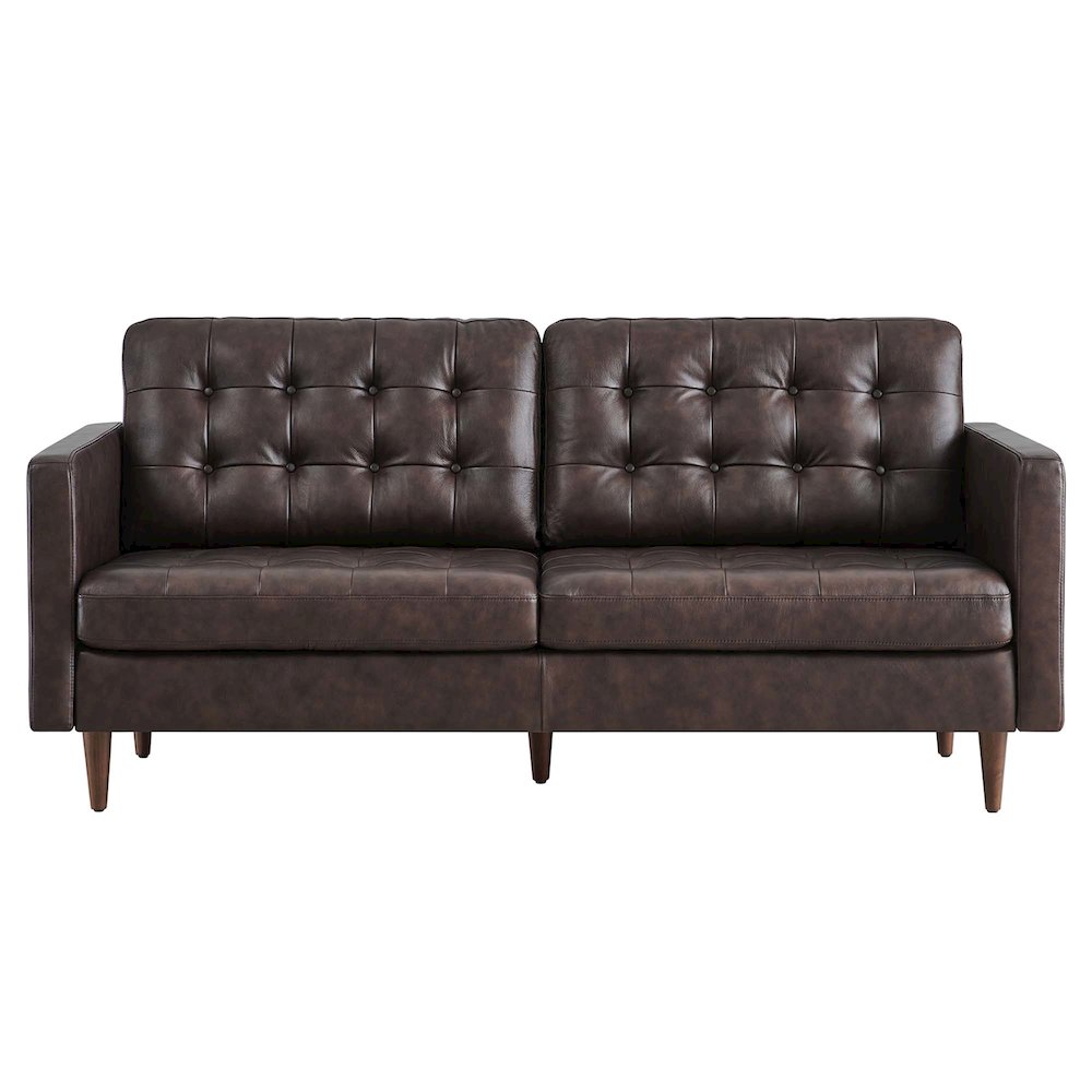 Exalt Tufted Leather Sofa. Picture 5
