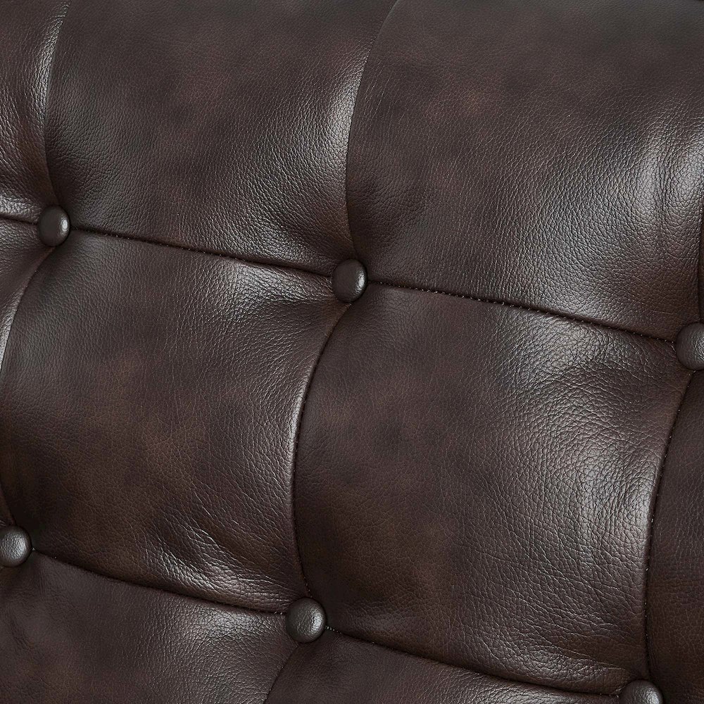 Exalt Tufted Leather Sofa. Picture 7