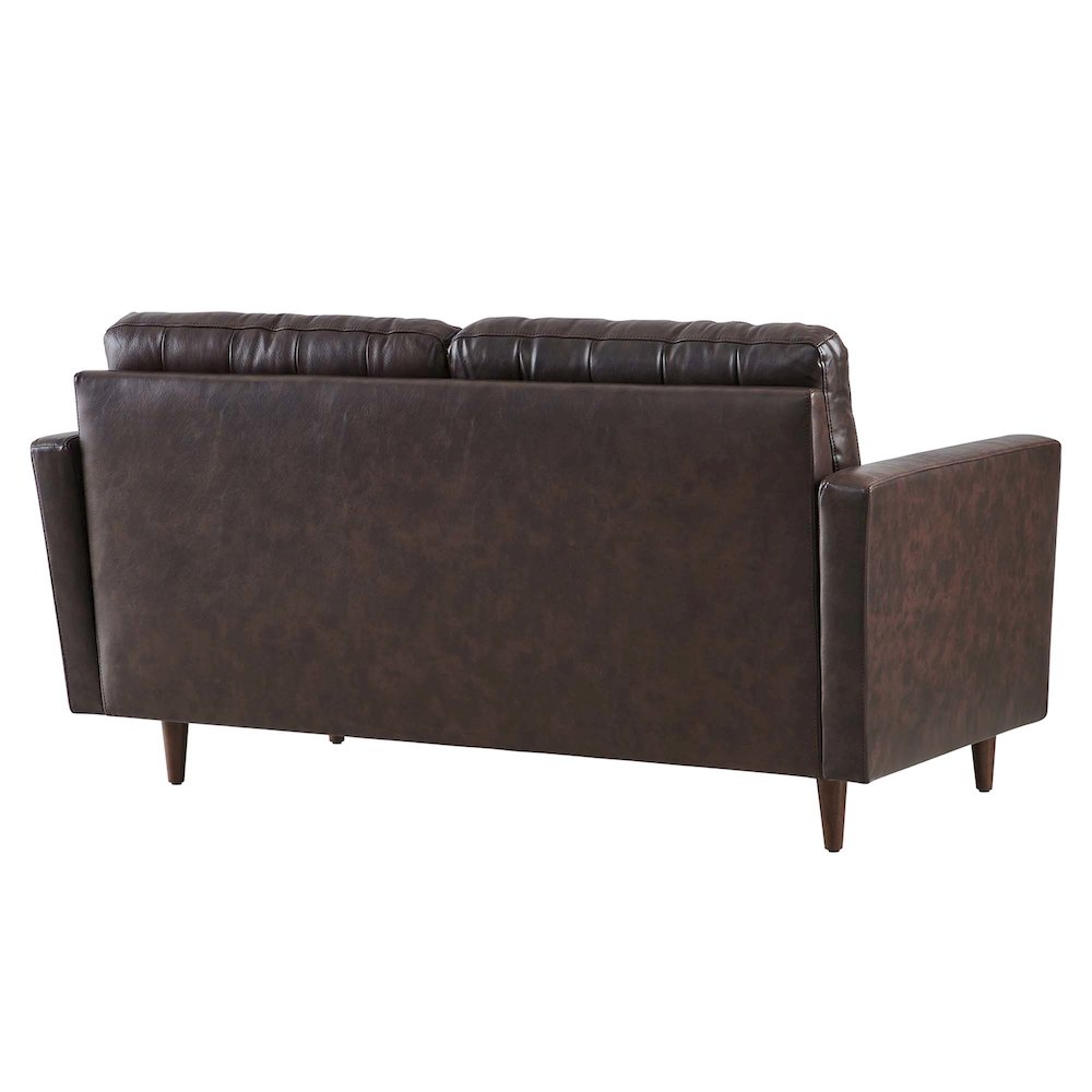 Exalt Tufted Leather Loveseat. Picture 3