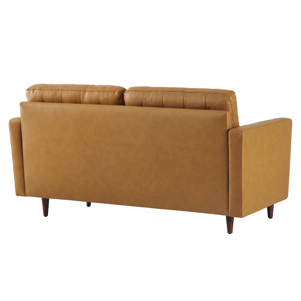 Exalt Tufted Leather Loveseat. Picture 4
