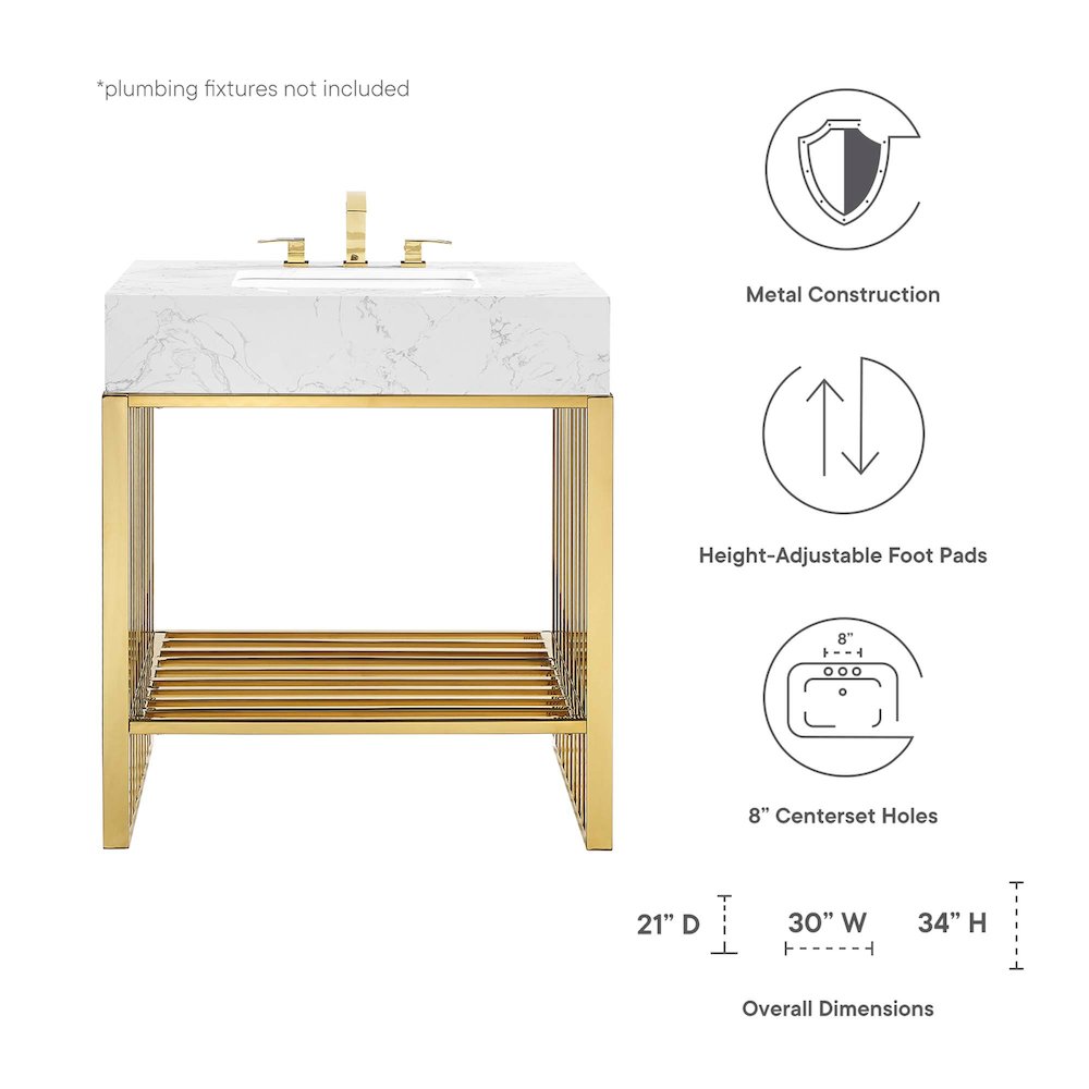 Gridiron 30" Bathroom Vanity. Picture 2