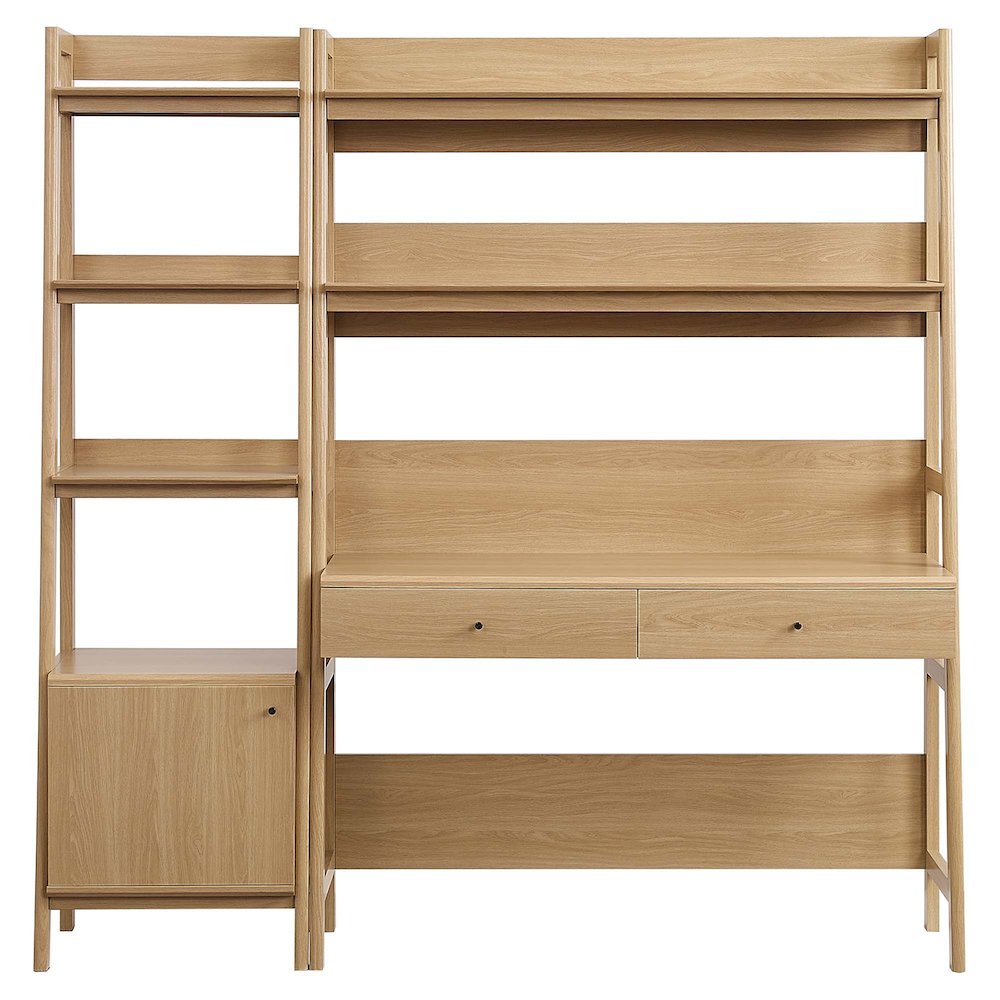 Bixby 2-Piece Wood Office Desk and Bookshelf. Picture 2