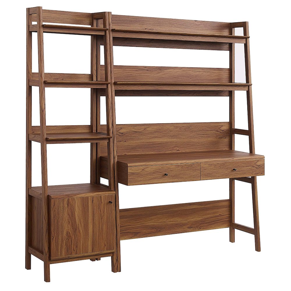 Bixby 2-Piece Wood Office Desk and Bookshelf. Picture 1