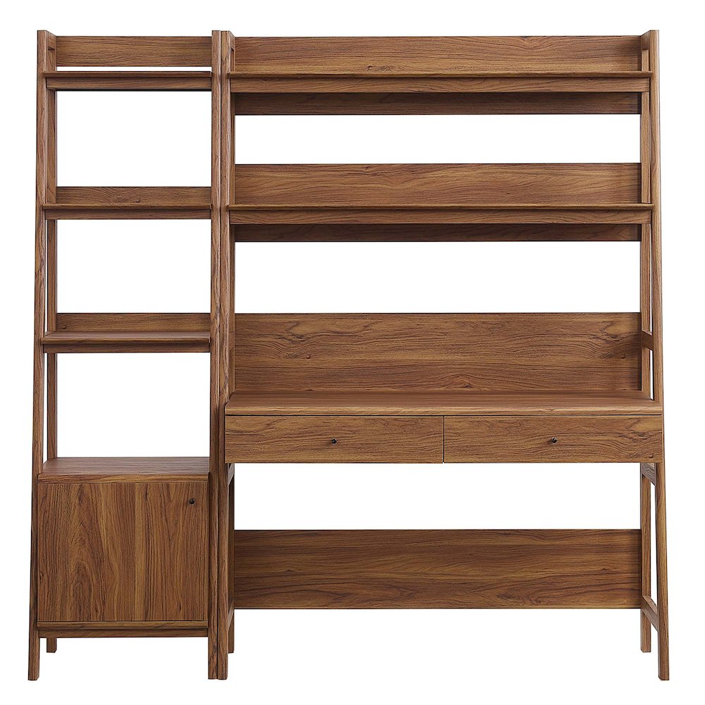 Bixby 2-Piece Wood Office Desk and Bookshelf. Picture 2