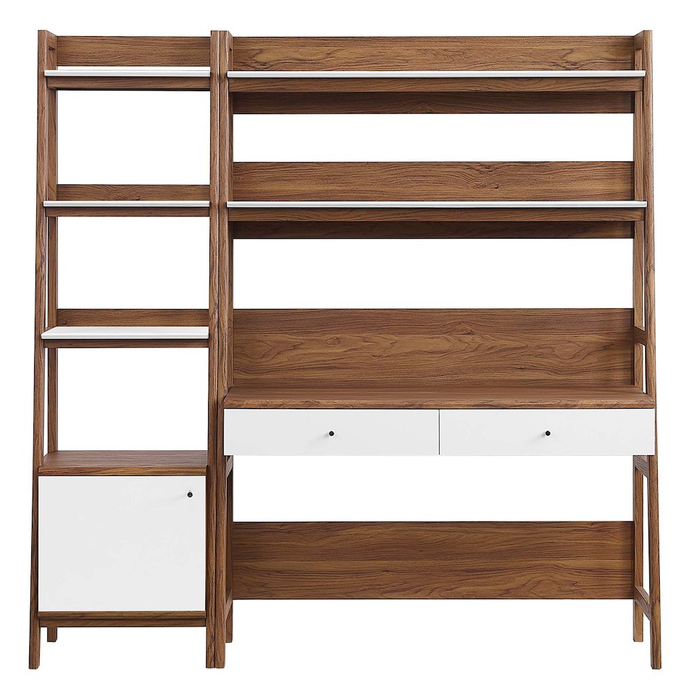 Bixby 2-Piece Wood Office Desk and Bookshelf. Picture 2