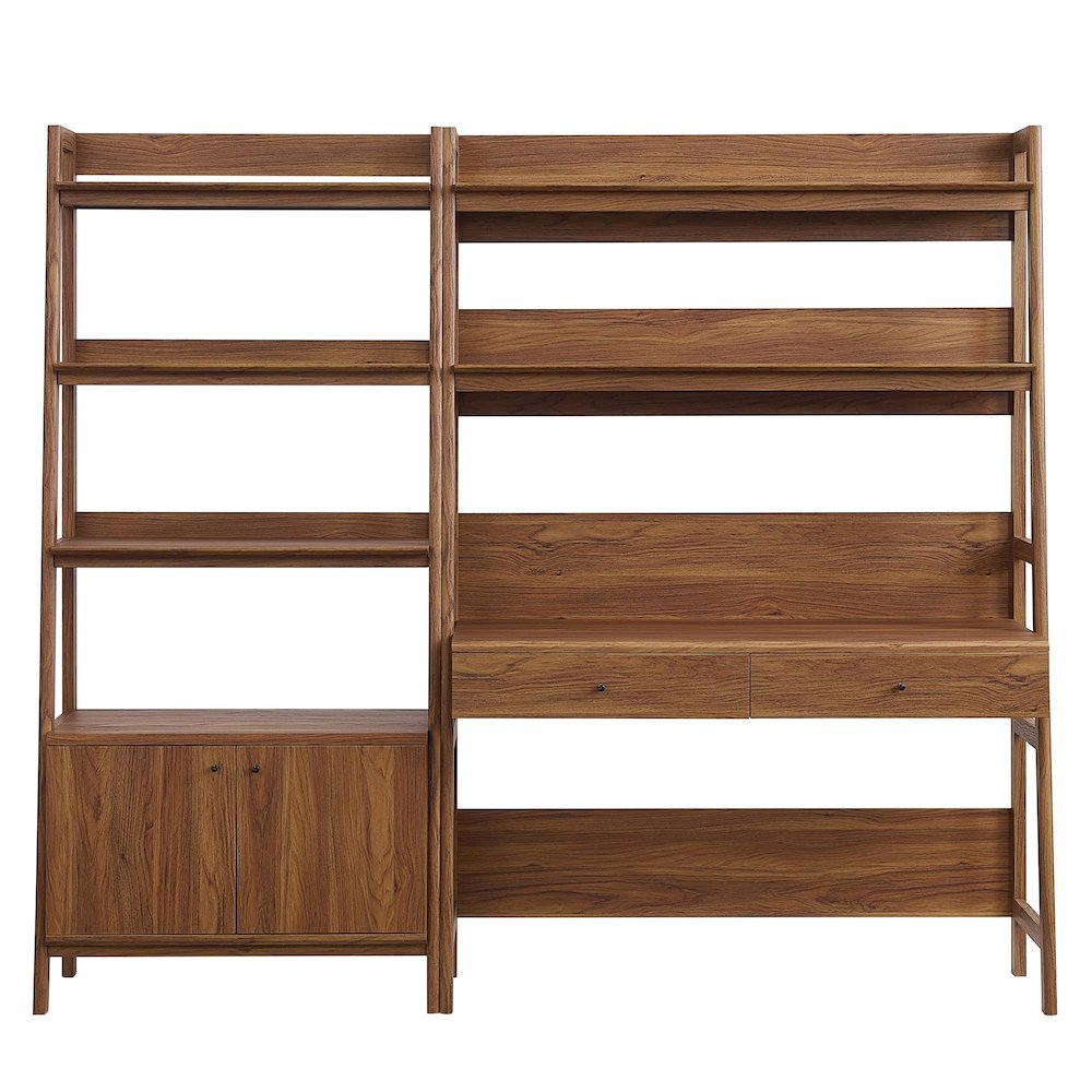 Bixby 2-Piece Wood Office Desk and Bookshelf. Picture 2