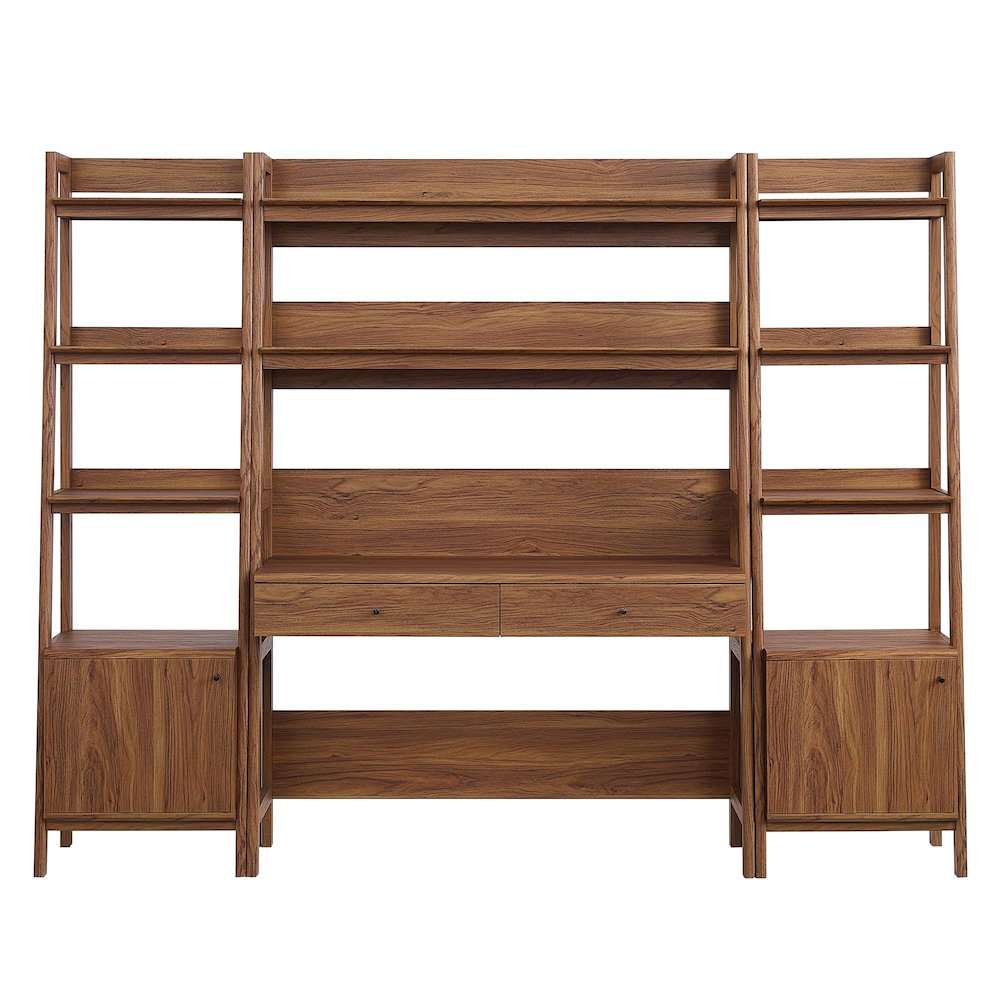 Bixby 3-Piece Wood Office Desk and Bookshelf. Picture 2