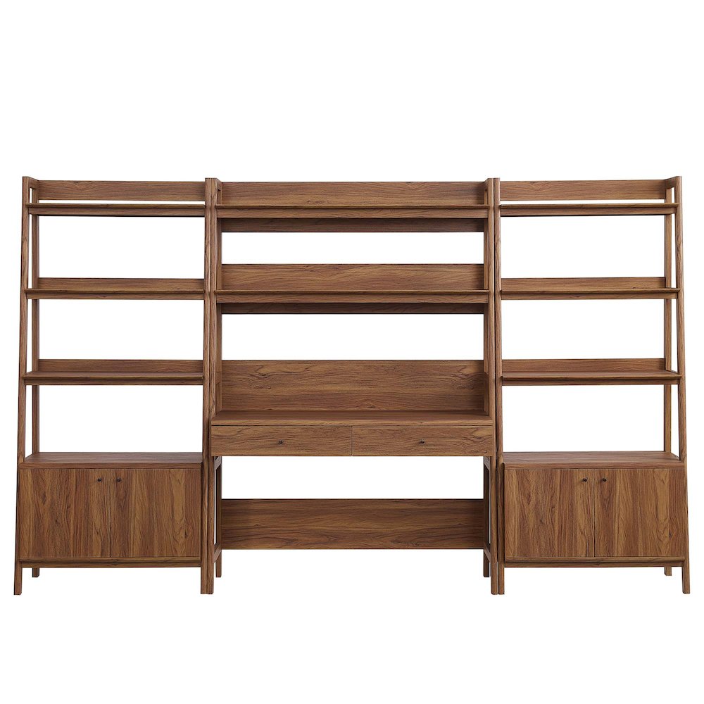 Bixby 3-Piece Wood Office Desk and Bookshelf. Picture 2