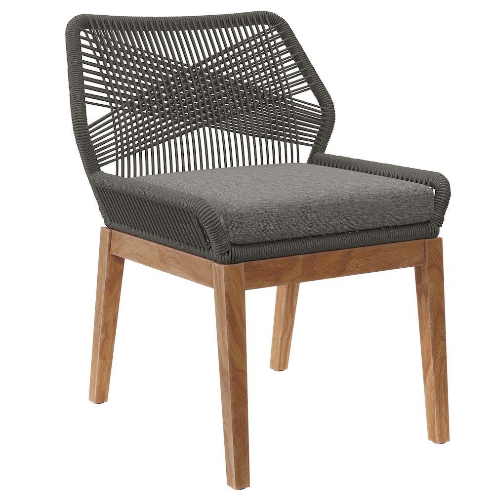 Wellspring 5-Piece Outdoor Patio Teak Wood Dining Set. Picture 8