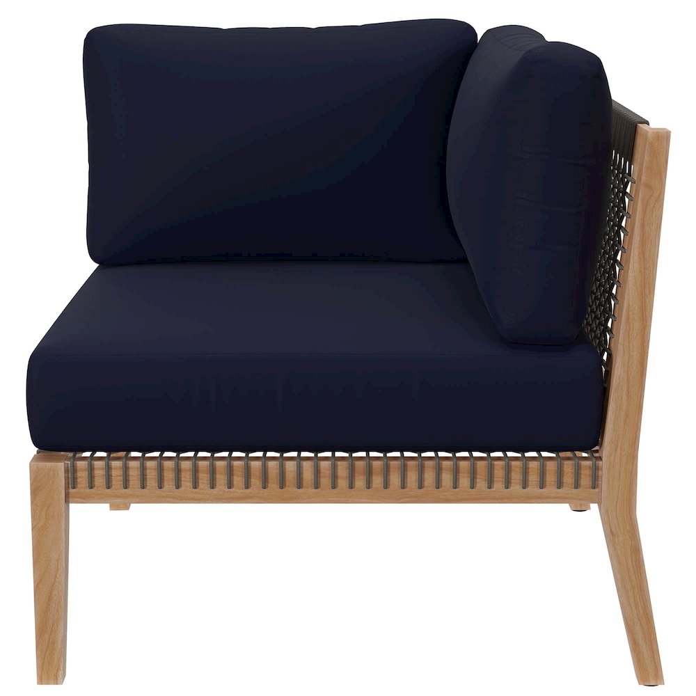 Clearwater Outdoor Patio Teak Wood Loveseat. Picture 5