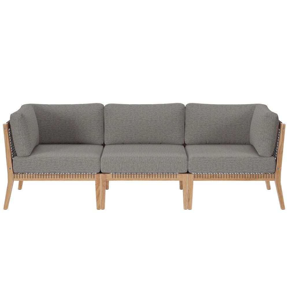 Clearwater Outdoor Patio Teak Wood Sofa. Picture 1