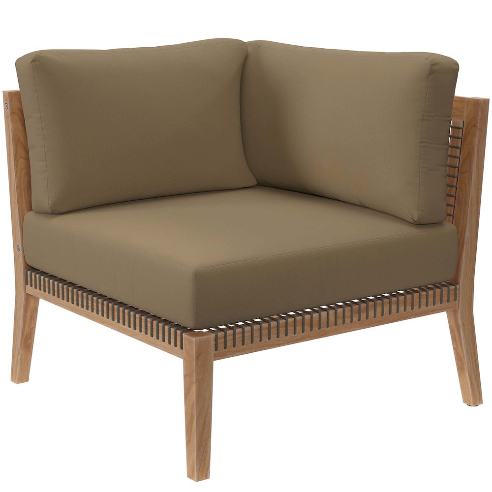 Clearwater Outdoor Patio Teak Wood Sofa. Picture 4