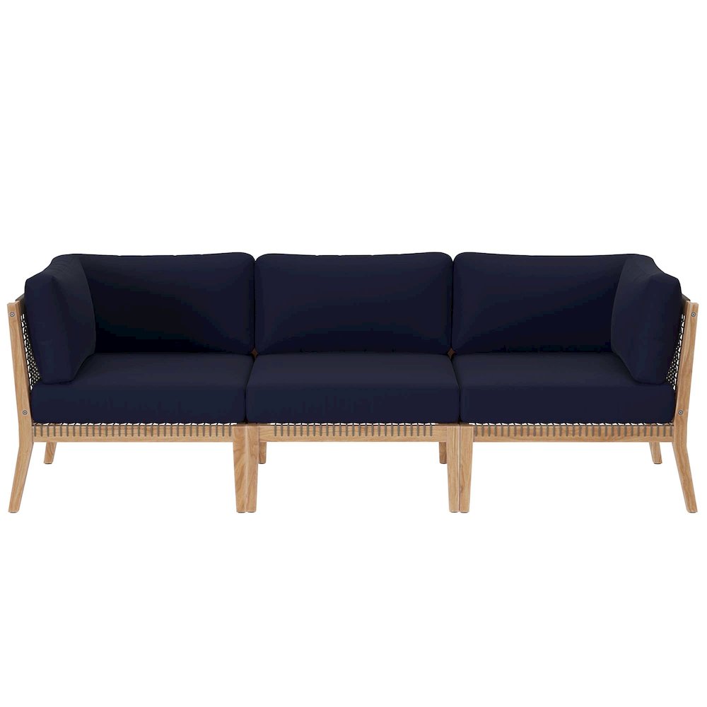 Clearwater Outdoor Patio Teak Wood Sofa. Picture 1