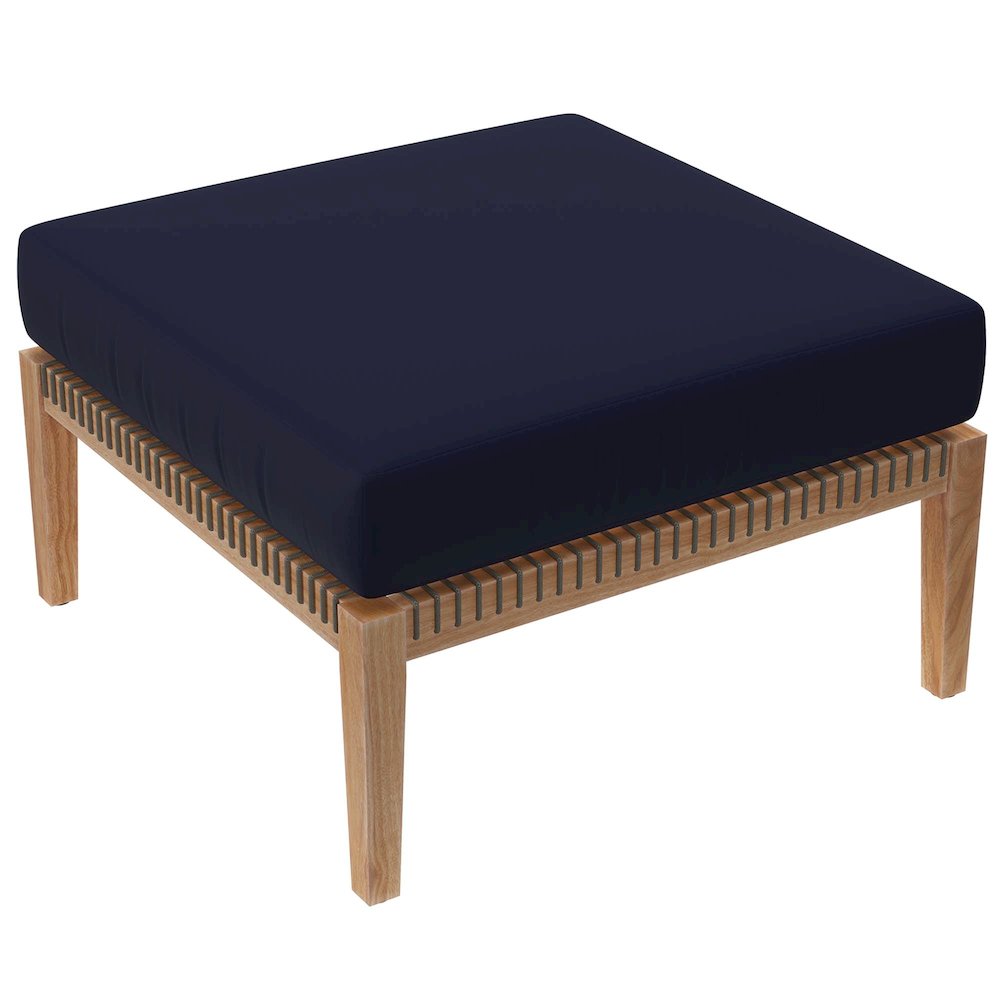 Clearwater 4-Piece Outdoor Patio Teak Wood Sectional Sofa. Picture 4