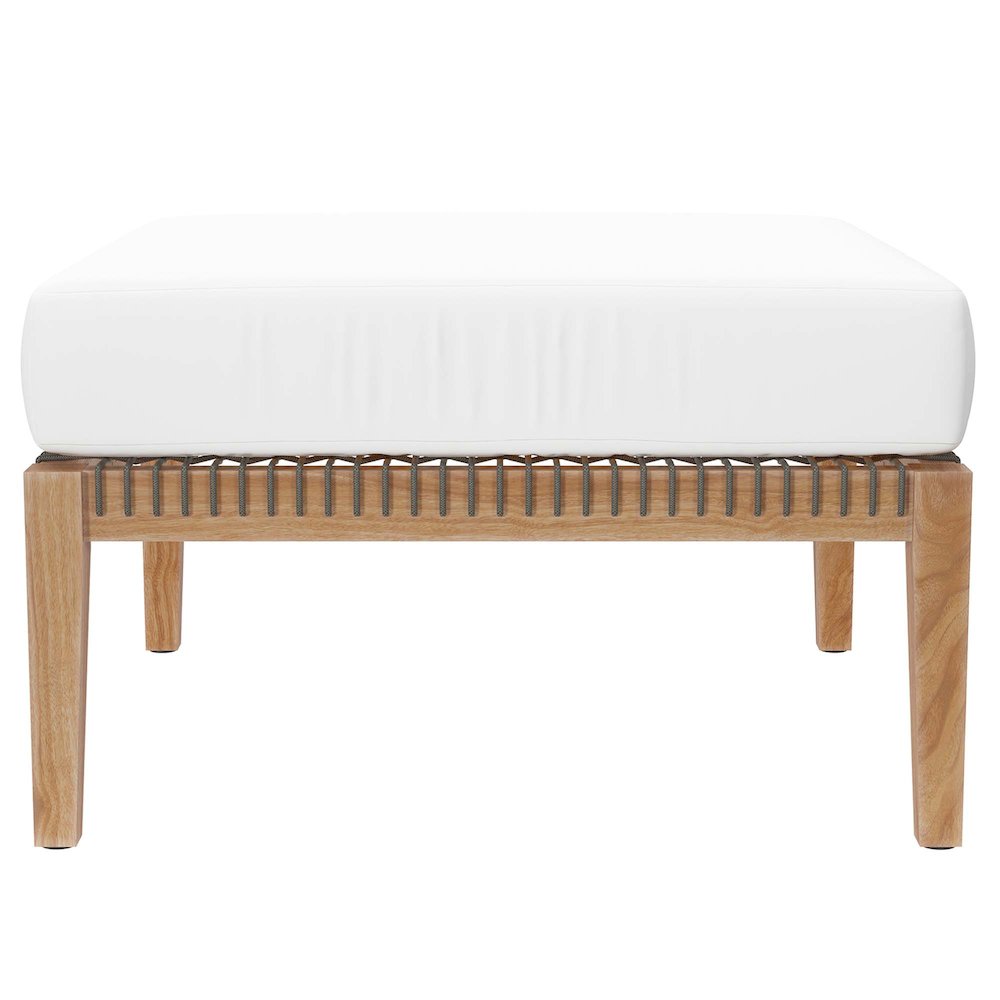 Clearwater 4-Piece Outdoor Patio Teak Wood Sectional Sofa. Picture 5