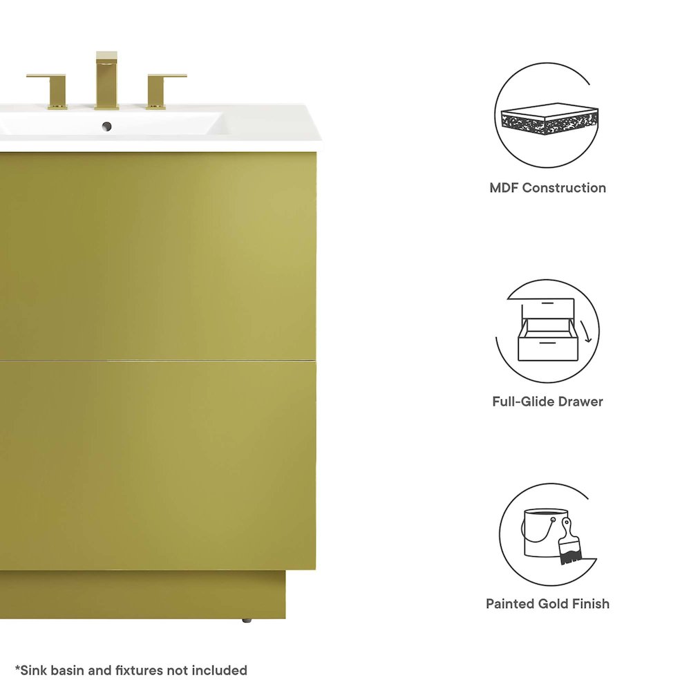 Quantum 30" Bathroom Vanity Cabinet (Sink Basin Not Included). Picture 2