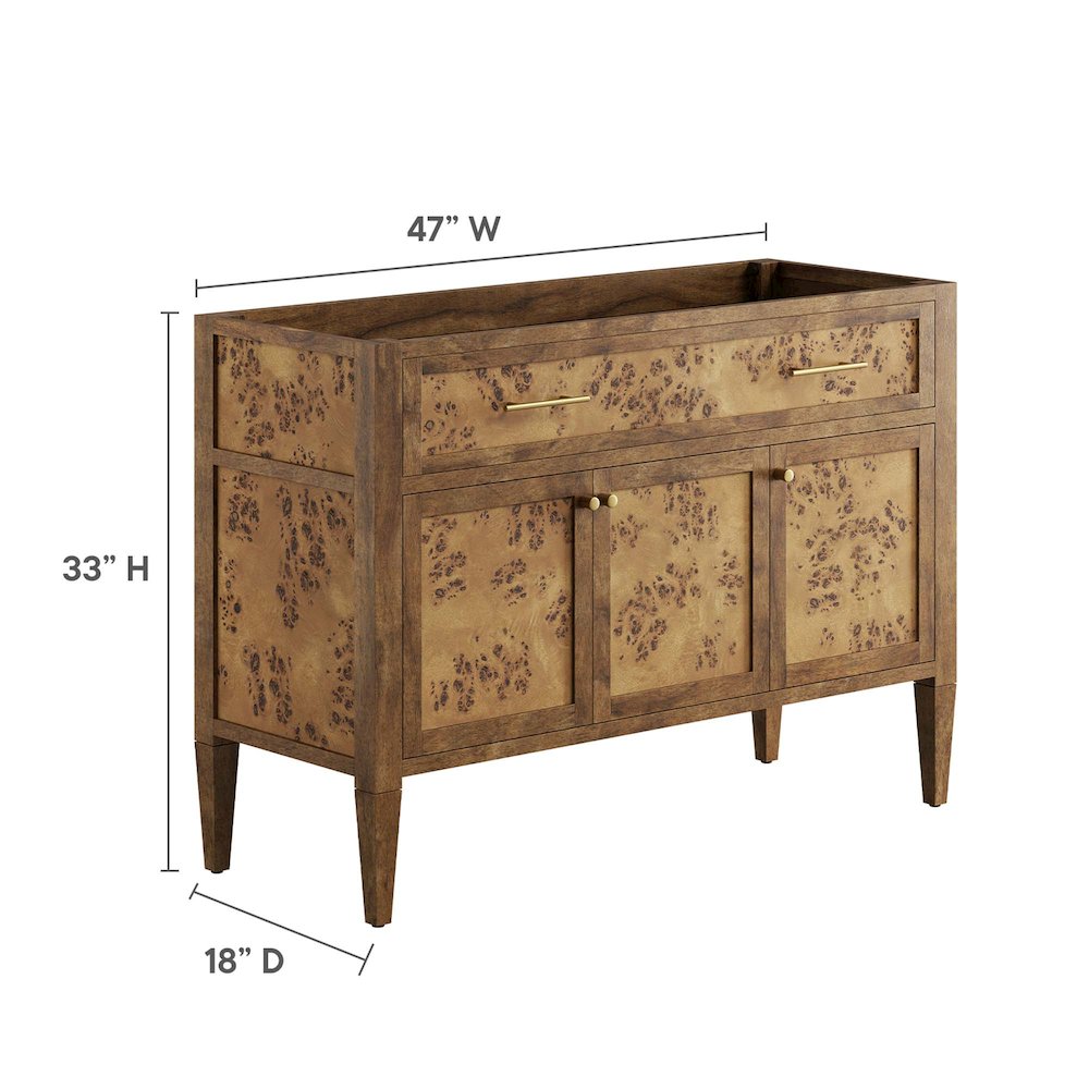 Elysian 48" Wood Bathroom Vanity Cabinet (Sink Basin Not Included). Picture 4