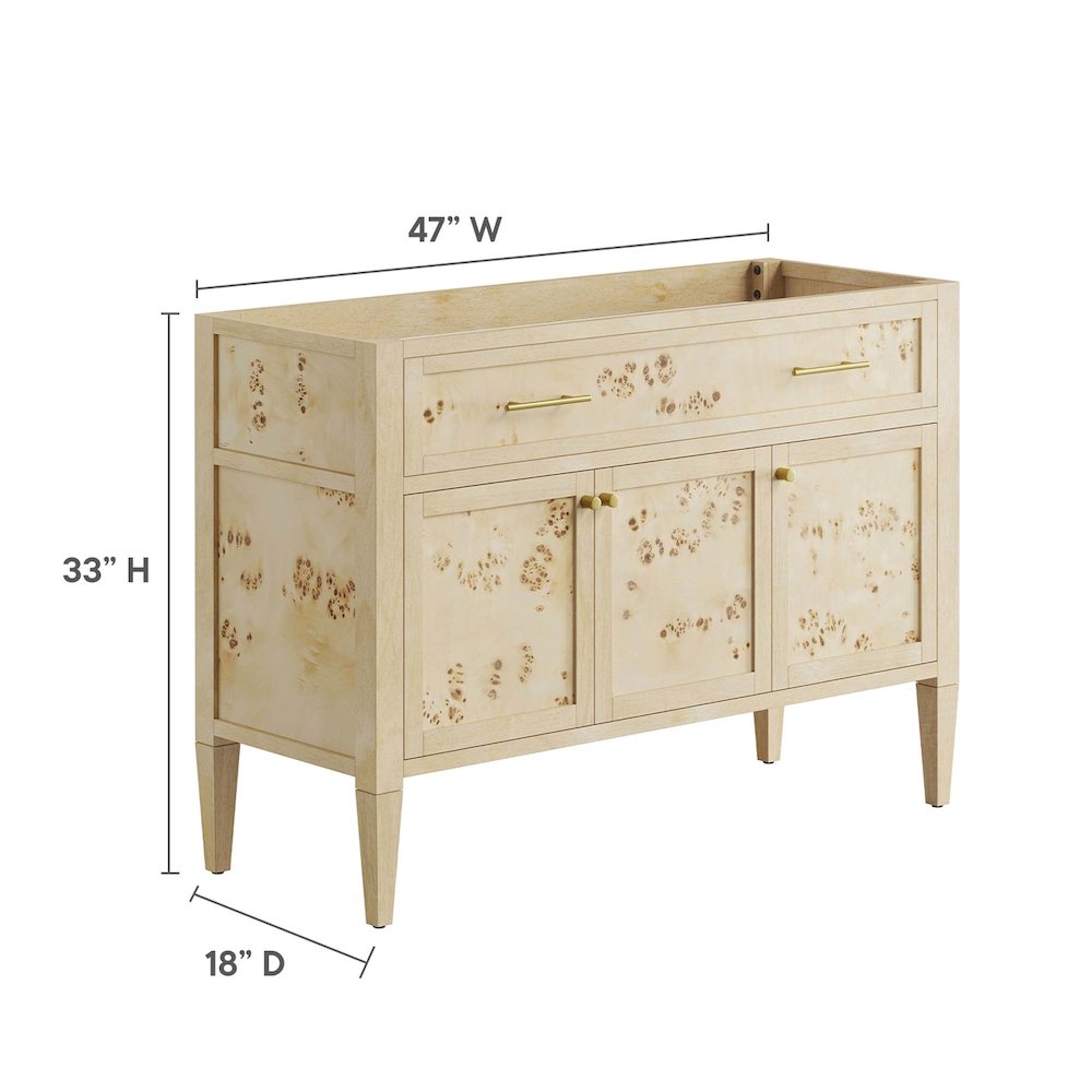 Elysian 48" Wood Bathroom Vanity Cabinet (Sink Basin Not Included). Picture 4