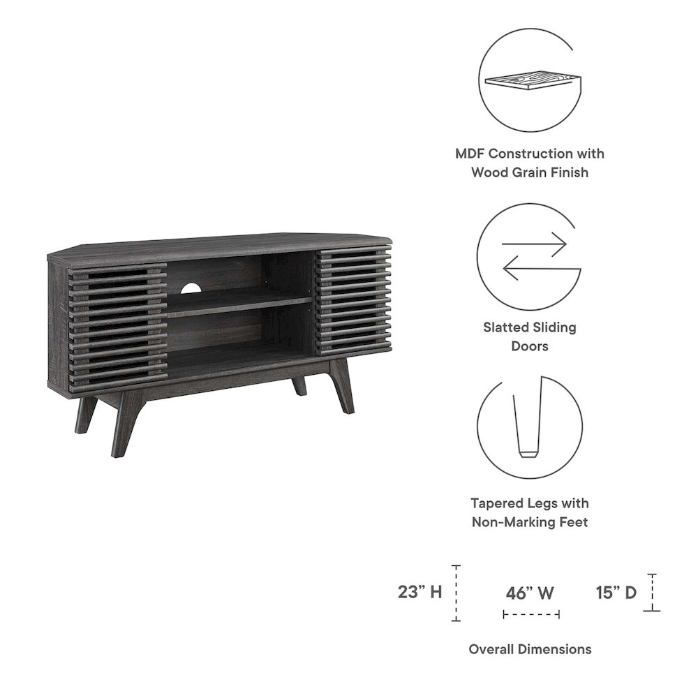 Render 46" Corner TV Stand. Picture 2