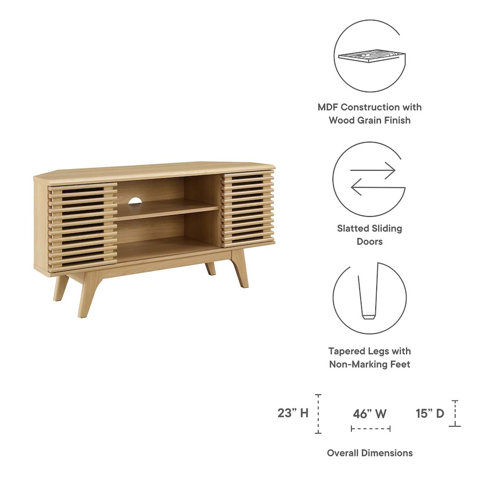 Render 46" Corner TV Stand. Picture 2