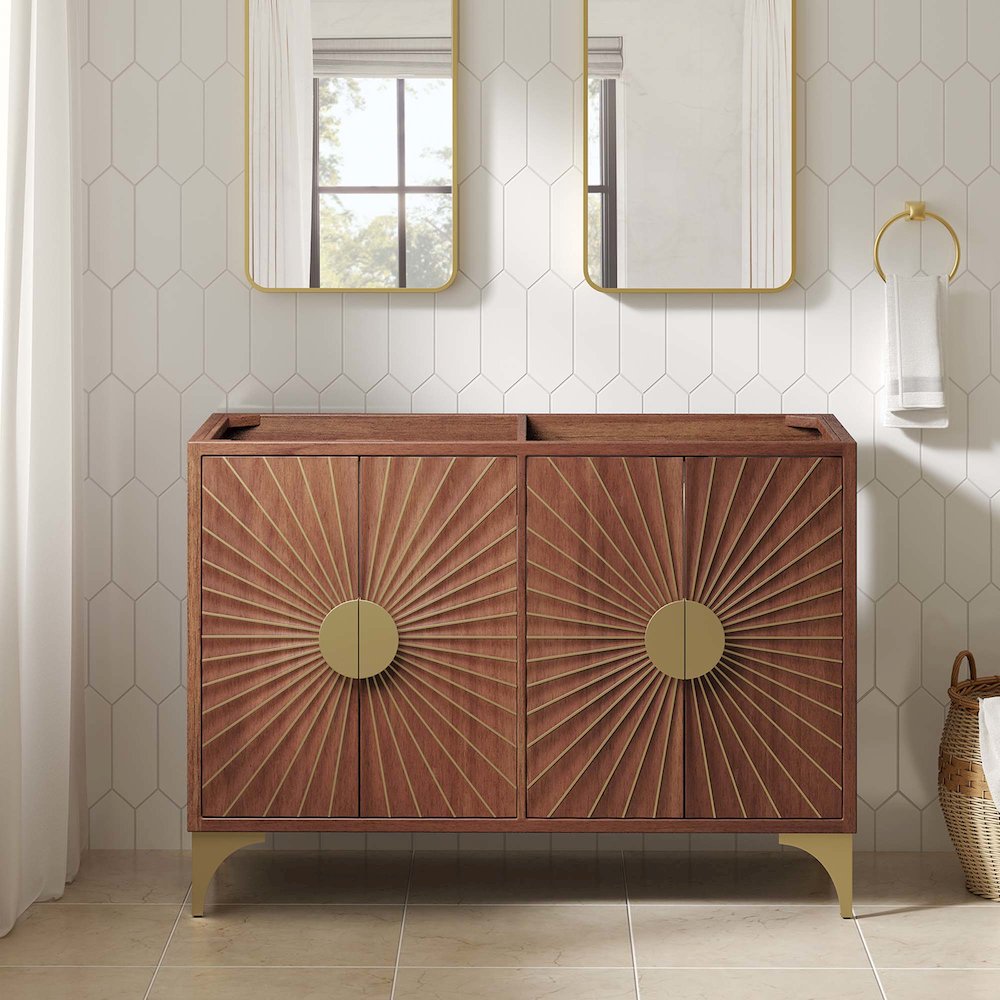 Daylight 48" Double Sink Compatible (Not Included) Bathroom Vanity Cabinet. Picture 9