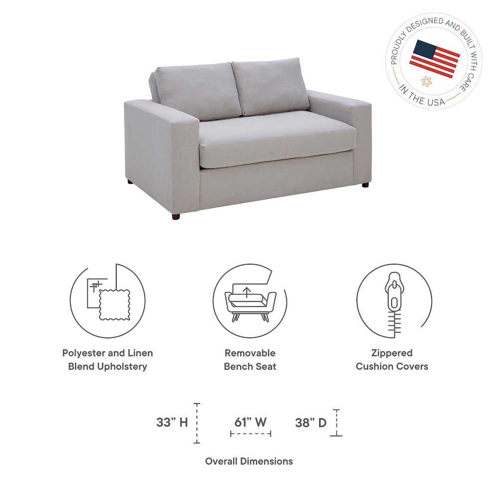 Avendale Linen Blend Loveseat. Picture 2