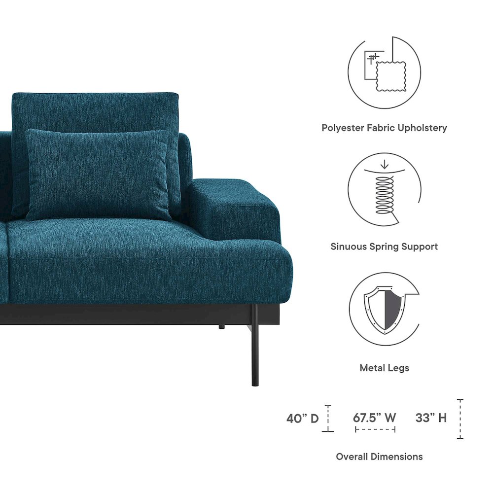 Proximity Upholstered Fabric Loveseat. Picture 2