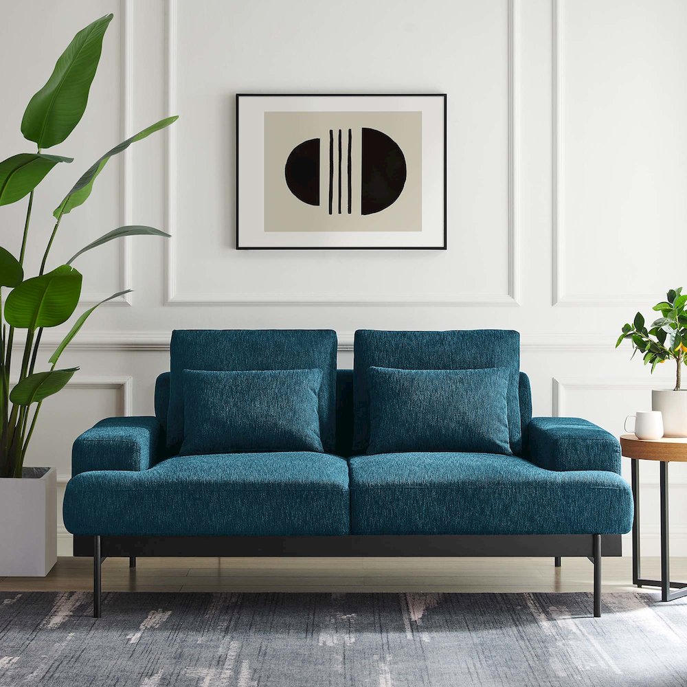 Proximity Upholstered Fabric Loveseat. Picture 7
