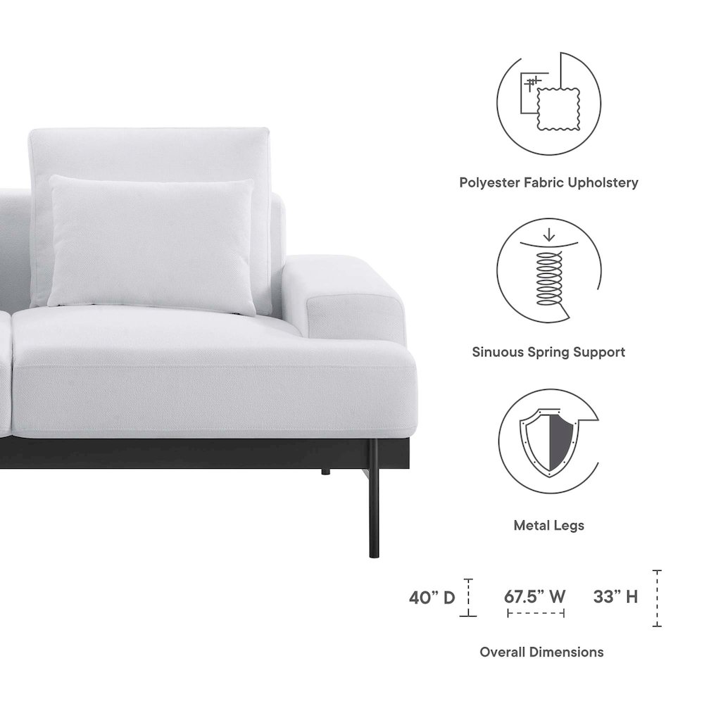 Proximity Upholstered Fabric Loveseat. Picture 2