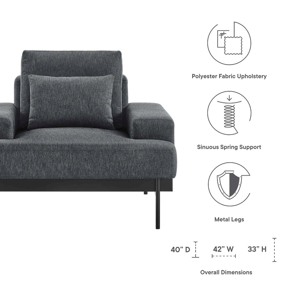Proximity Upholstered Fabric Armchair. Picture 2