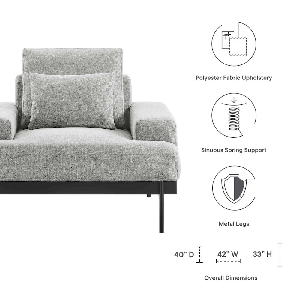Proximity Upholstered Fabric Armchair. Picture 2
