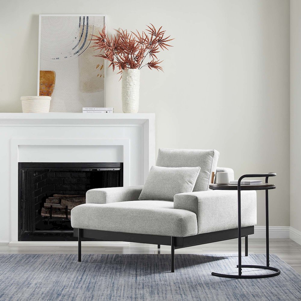 Proximity Upholstered Fabric Armchair. Picture 7