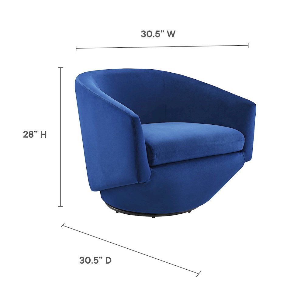 Series Performance Velvet Fabric Swivel Chair. Picture 3