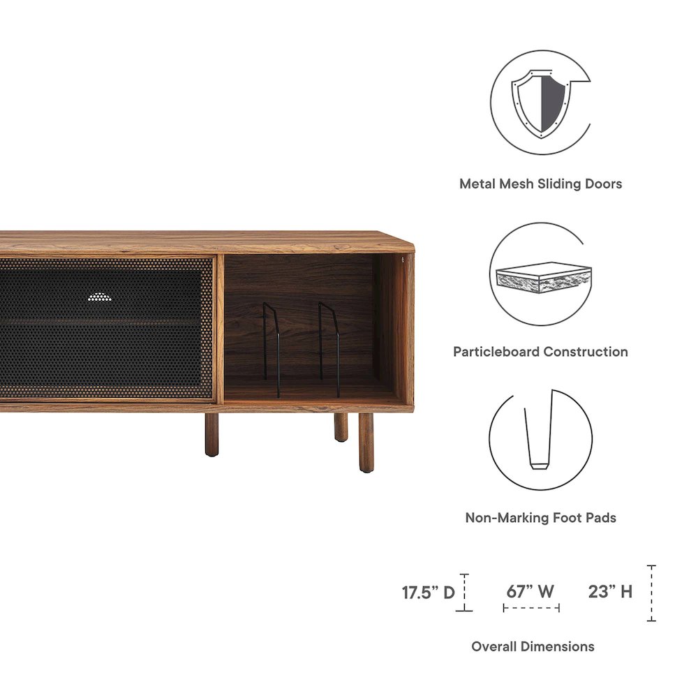 Kurtis 67" TV and Vinyl Record Stand. Picture 2