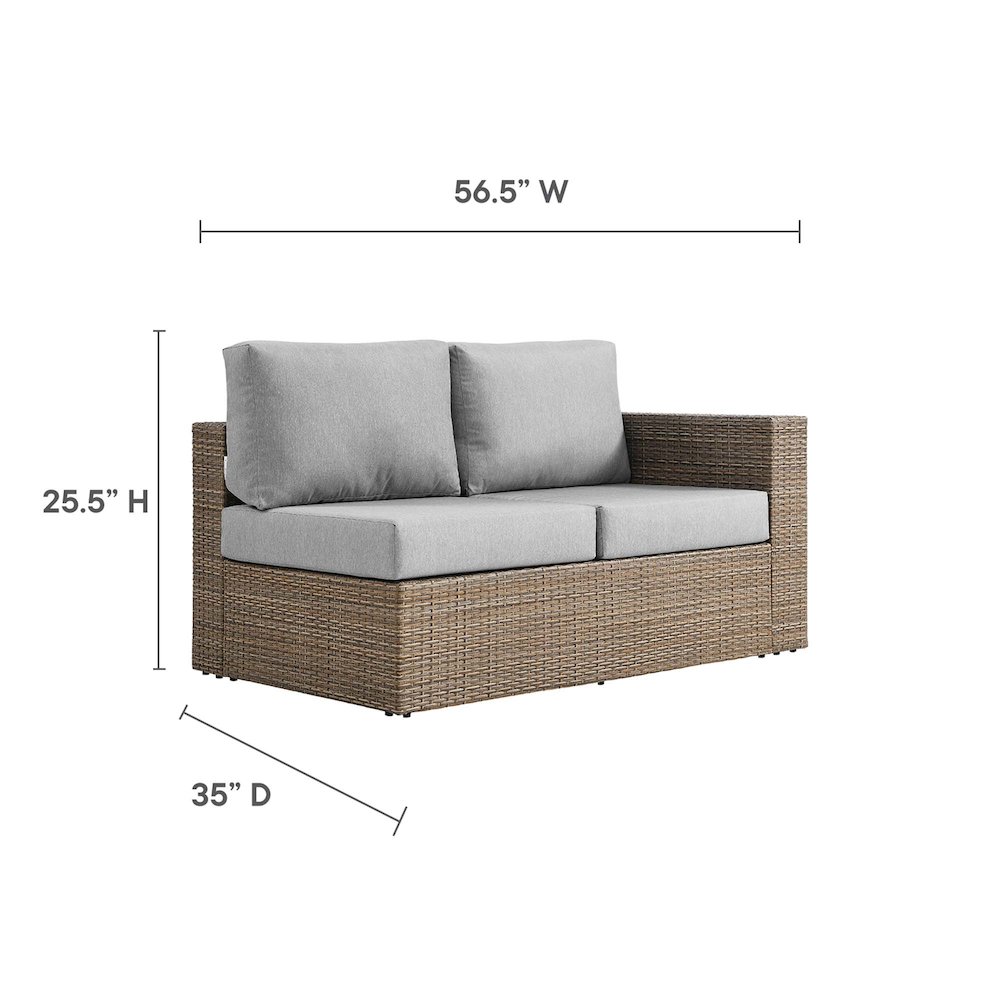 Convene Outdoor Patio Right-Arm Loveseat. Picture 3