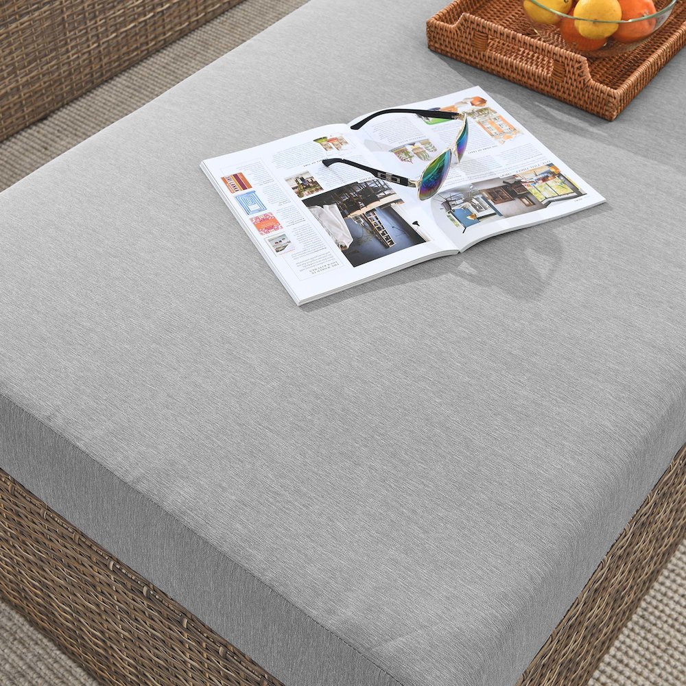Convene Outdoor Patio Rectangle Ottoman. Picture 7
