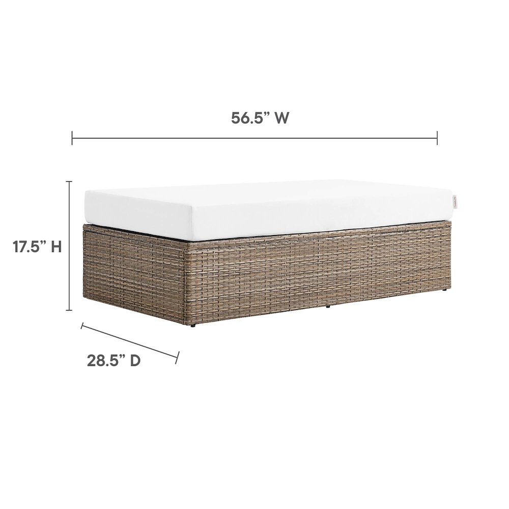 Convene Outdoor Patio Rectangle Ottoman. Picture 3