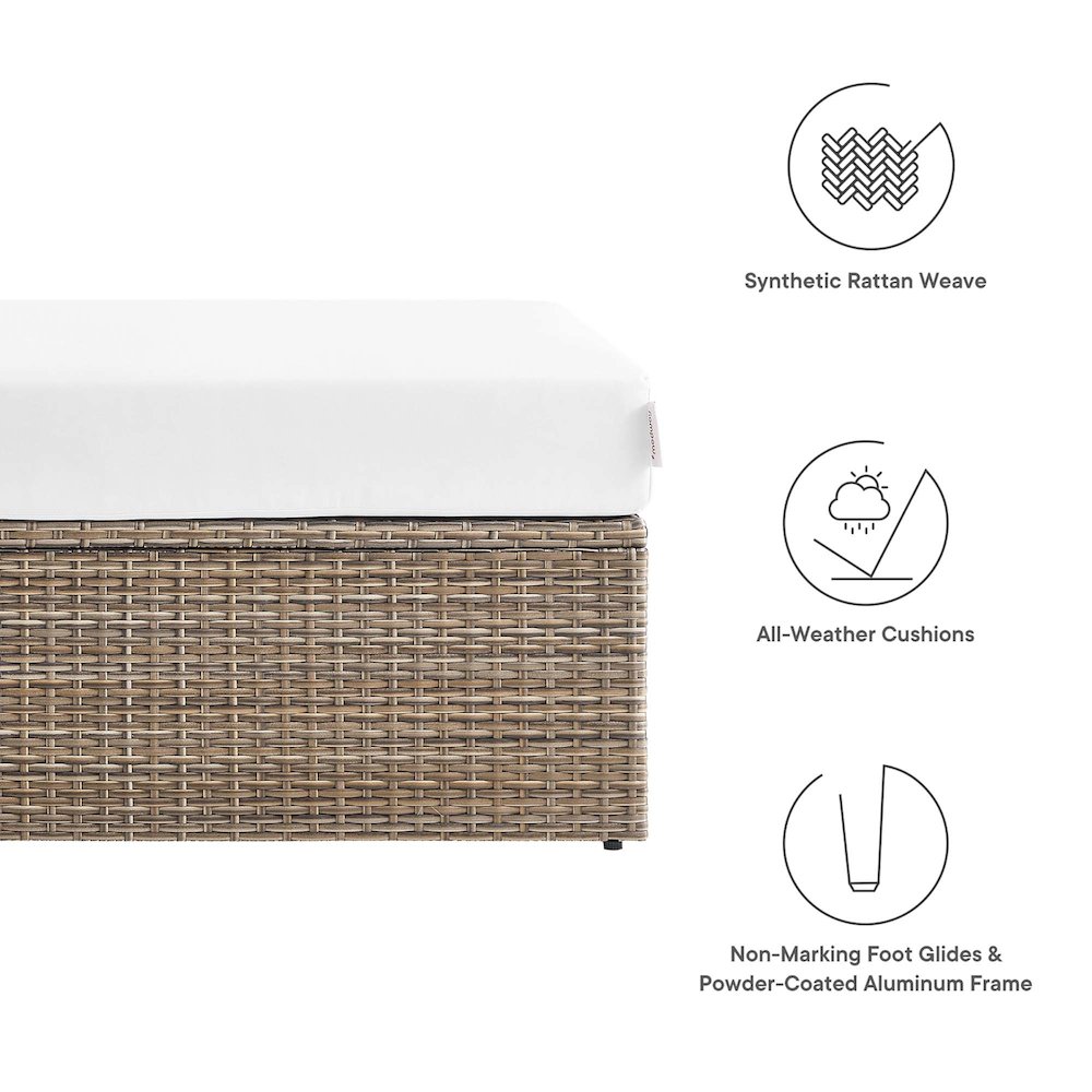 Convene Outdoor Patio Rectangle Ottoman. Picture 2